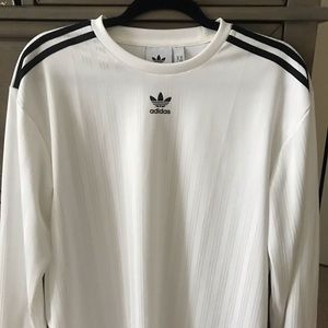 ADIDAS white long sleeve shirt‼️